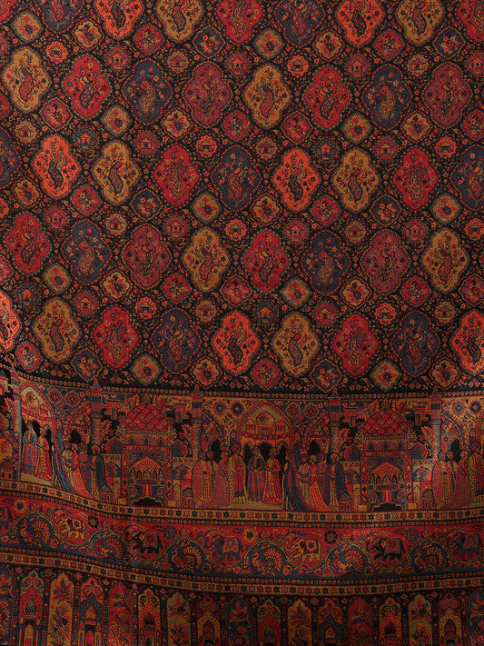 Tweedle Wool Blend Kani Shawl for Women – Black, Size – 40x80