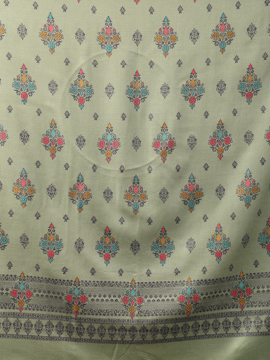 Tweedle Women’s Ethnic Design Faux Wool Shawl - Green, Size - 40 x 80 inches