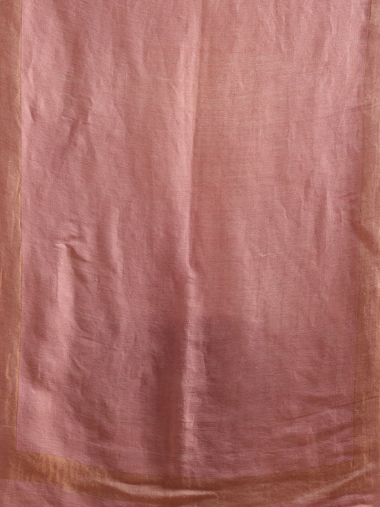 Tweedle Women’s Fine Wool Reversible Stole with Zari Border- Pink