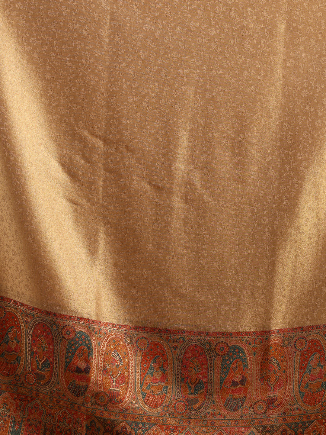 Woven Design, Ethnic Motifs Zari Shimmer Shawl for Women – Off-White