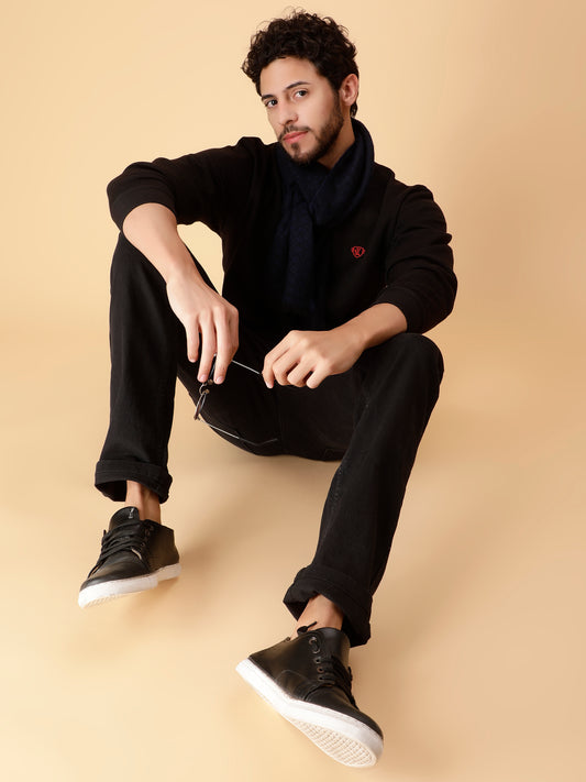 Men’s Warm Woollen Muffler for Winters - Blue