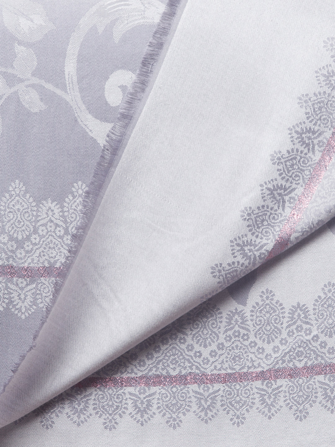 Soft and Smooth Feel, Rose Design, Reversible Shawl - Blue