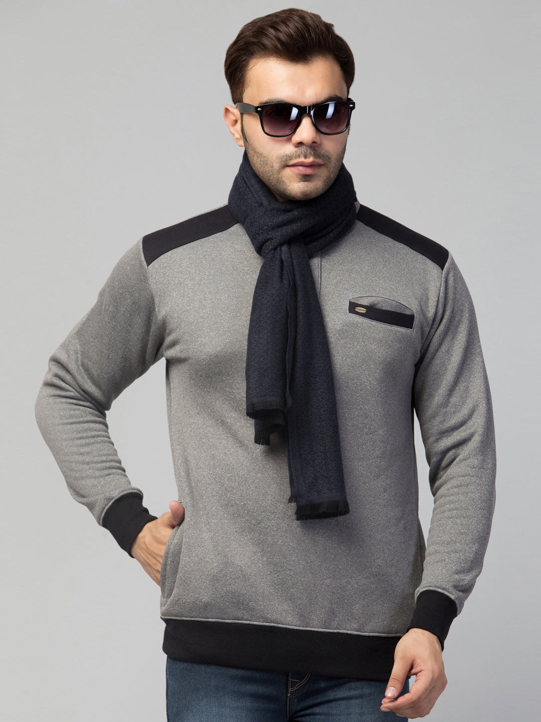 Men’s Warm Woollen Muffler for Winters - Blue