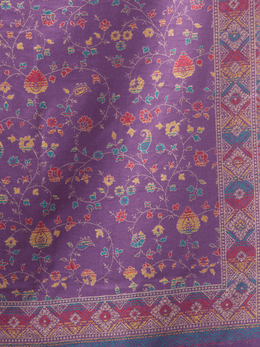 Kashmiri Kani Design Stole - Purple