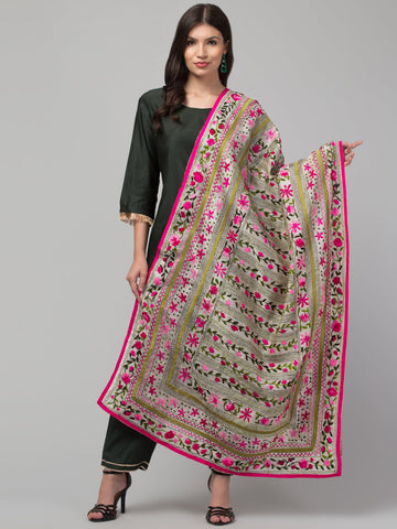 Hand Embroidered Phulkari Dupatta for Women