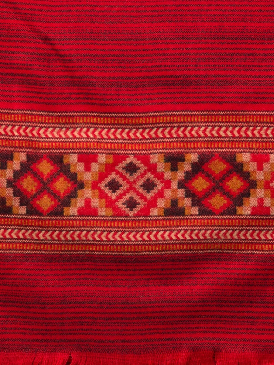 Red kullu shawl for men tweedle