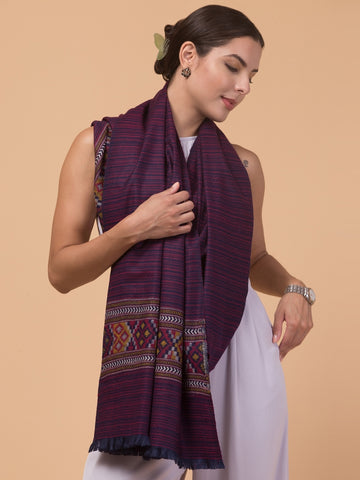 Purple kullu shawl for women