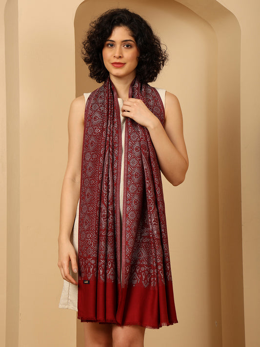 Tweedle Soft Bamboo Modal Stole for Women - Red