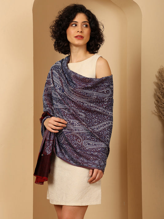 Tweedle Soft Bamboo Modal Stole for Women - Wine