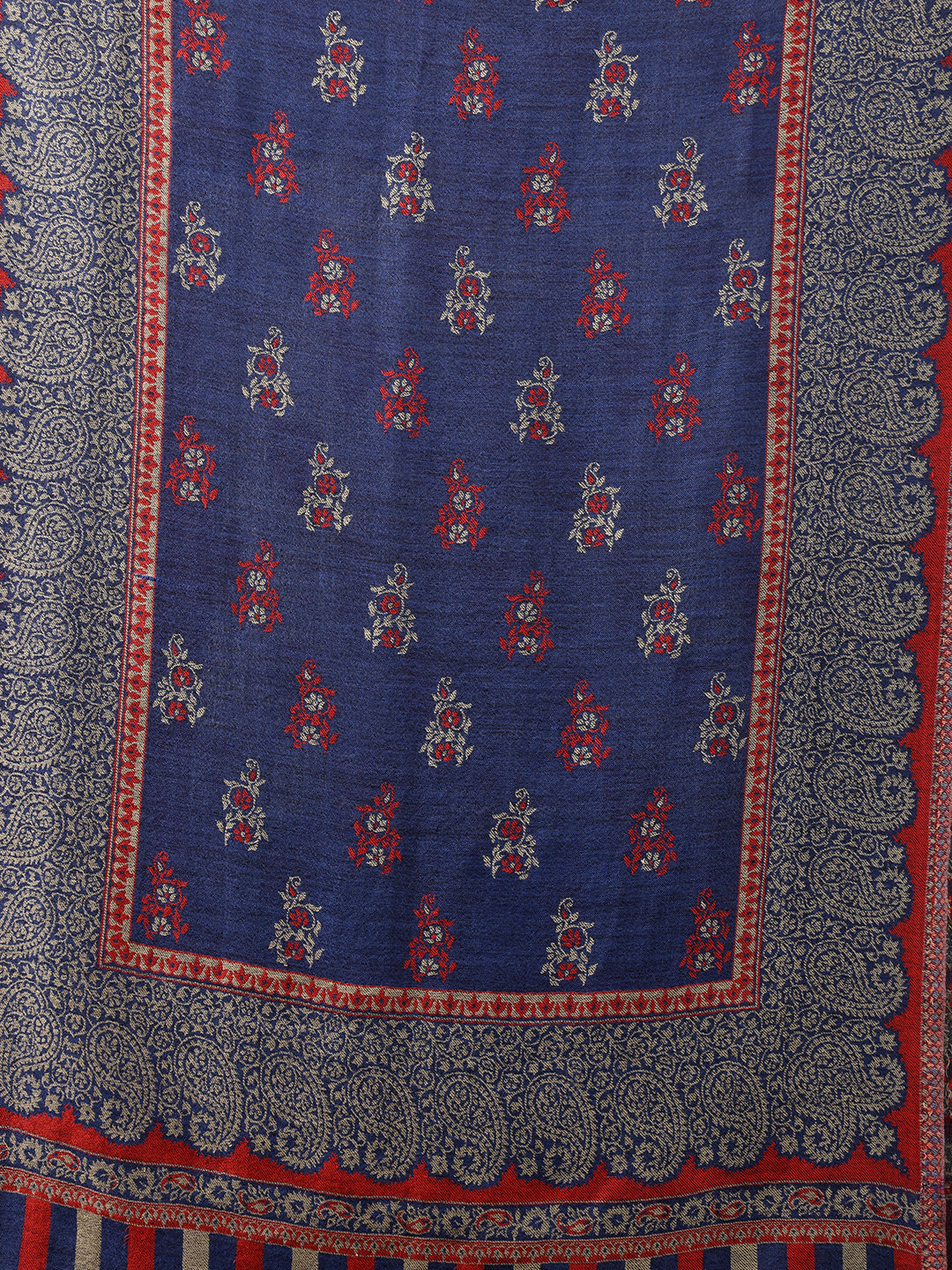 Fine Wool, Cashmere Stole / Scarf for Women - Blue