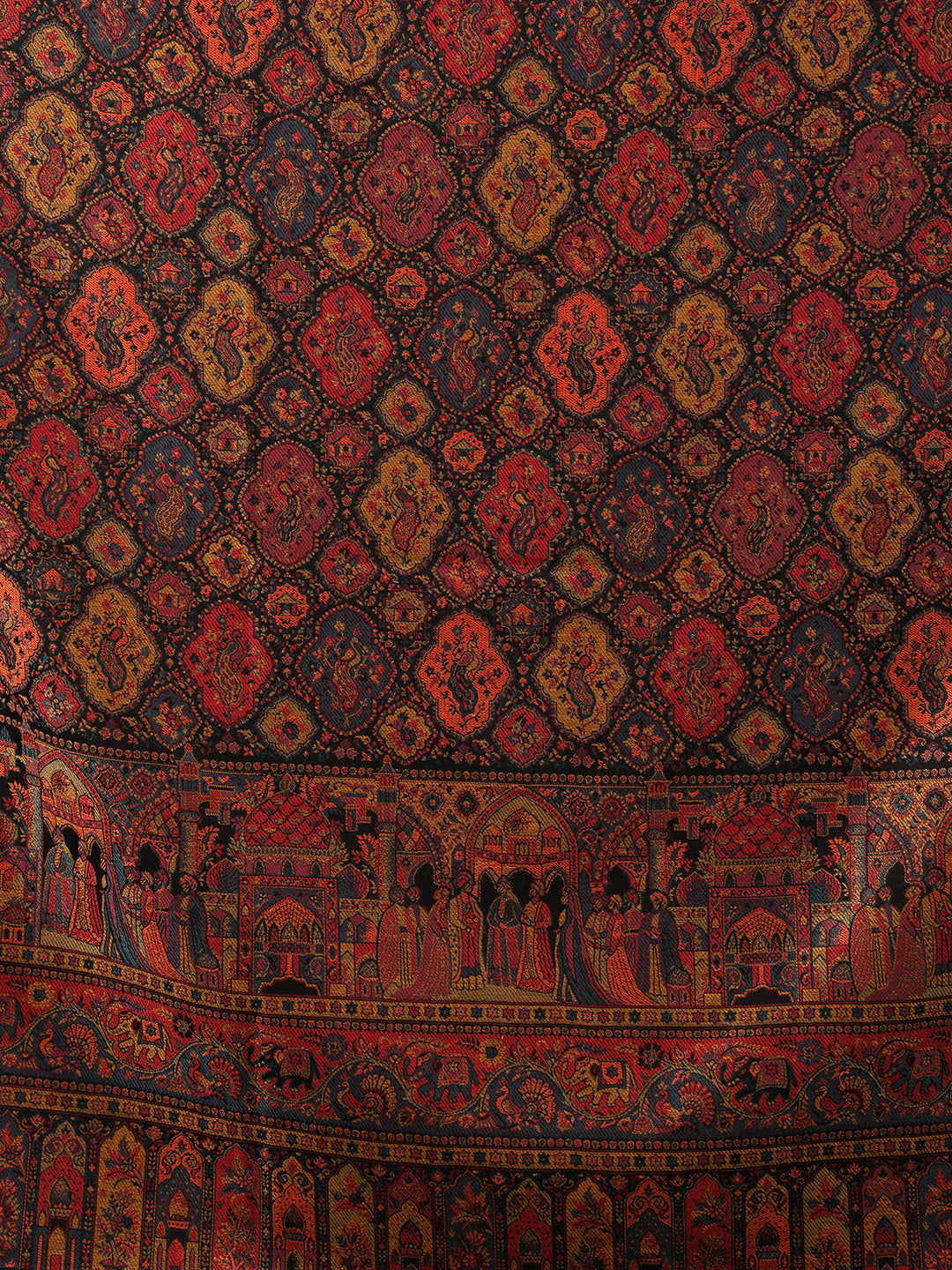 Tweedle Wool Blend Kani Shawl for Women – Black, Size – 40x80