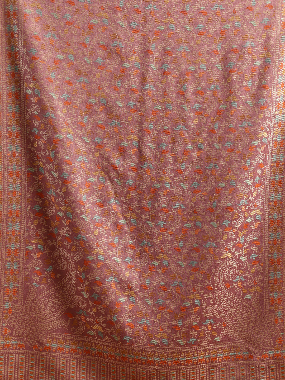 Tweedle Women’s Ethnic Kashmiri Kani Stole/ Scarf- Pink, Size - 28 x 80 inches