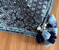 100% Pure cotton stole with tassels blavk