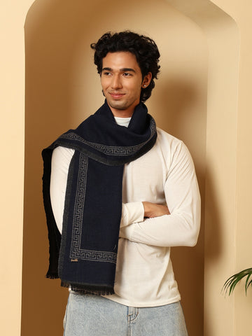 Men’s Warm Woollen Muffler for Winters – Blue