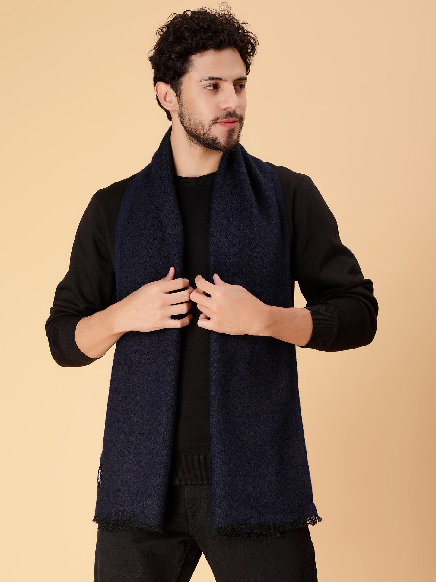 Men’s Warm Woollen Muffler for Winters - Blue