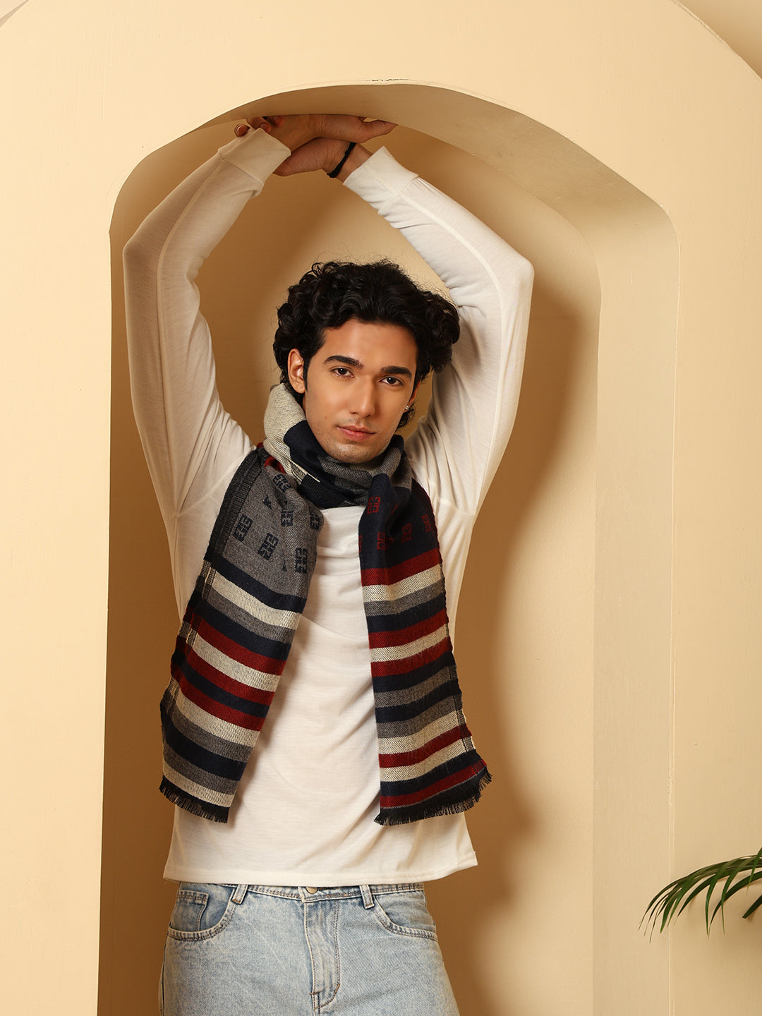 Men’s Warm Woollen Muffler for Winters - Multicolor