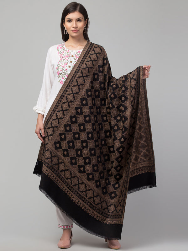 Fusion Design Woven Shawl - Black