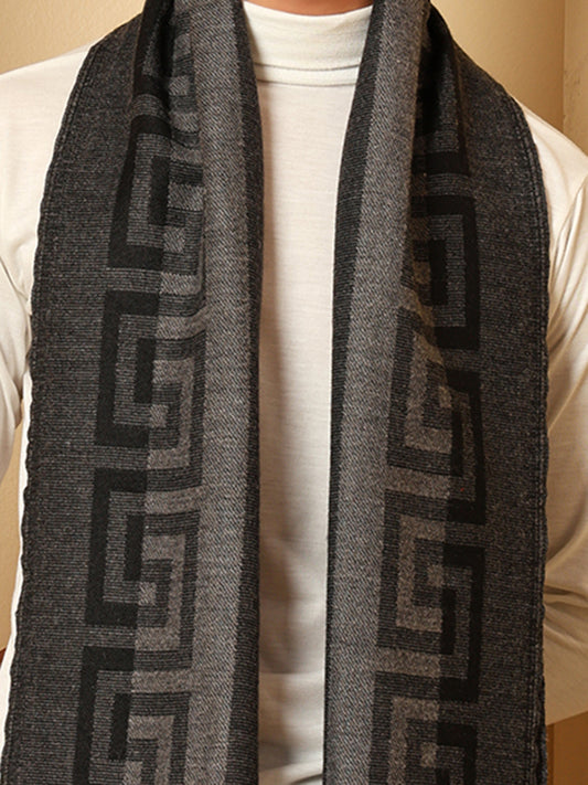 Men’s Warm Woollen Muffler for Winters - Black