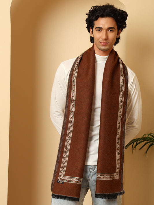 Men’s Warm Woollen Muffler for Winters - Beige