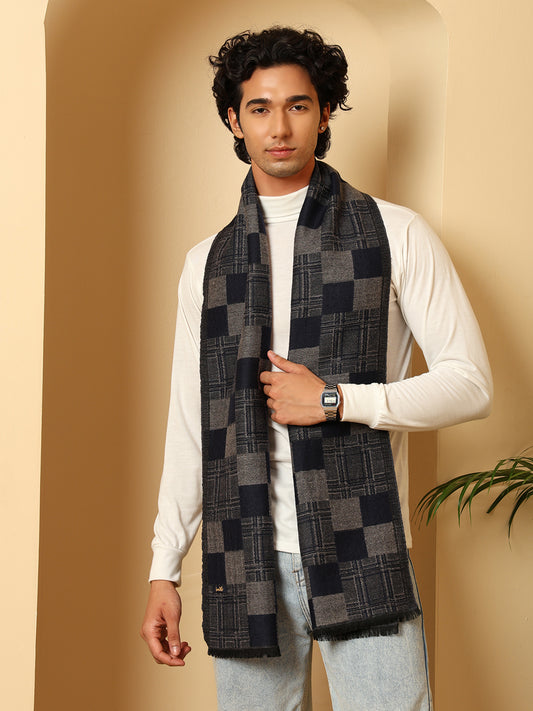 Men’s Warm Woollen Muffler for Winters - Blue