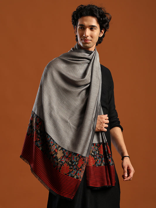 Tweedle Silky Soft Modal Stole for Men - Grey