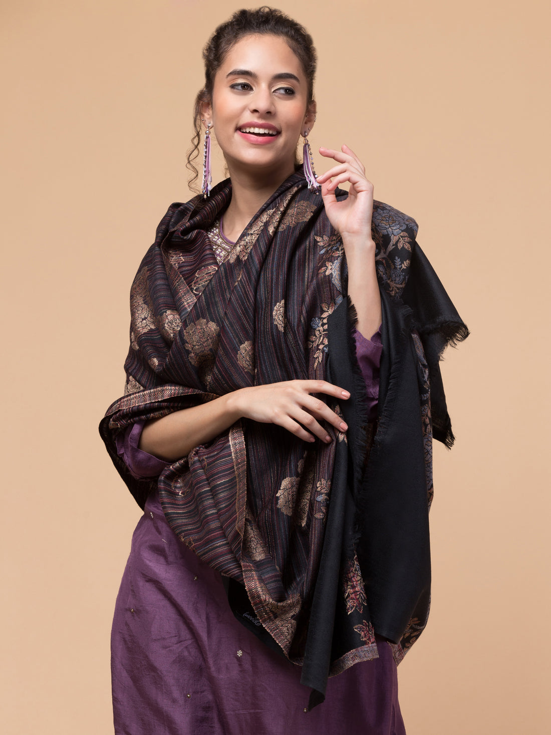 Black shawl for women