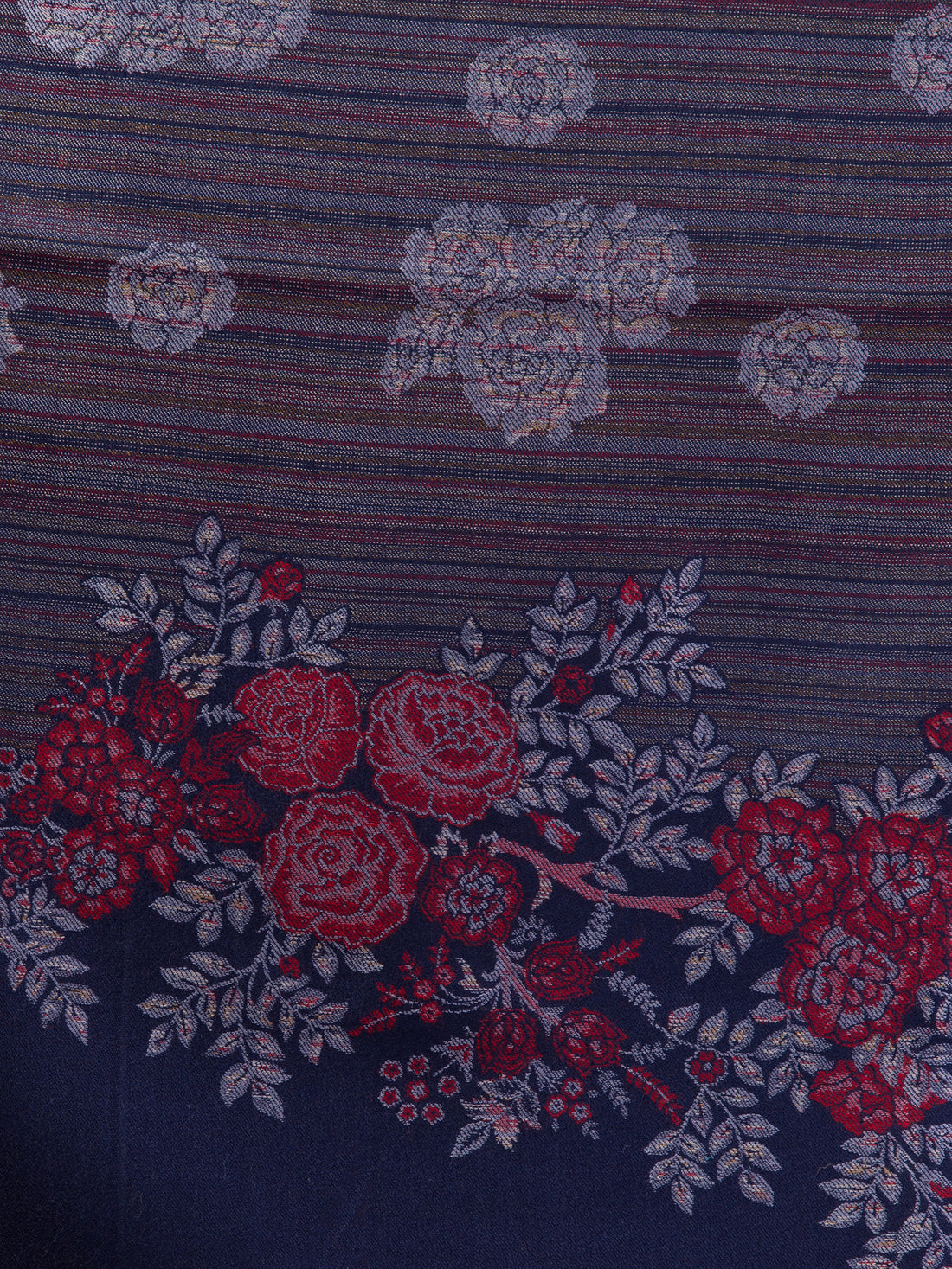 blue  floral shawl for women