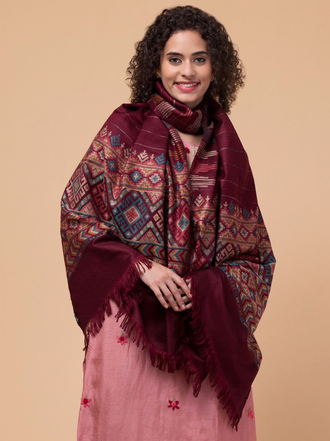 Maroon Stole for women