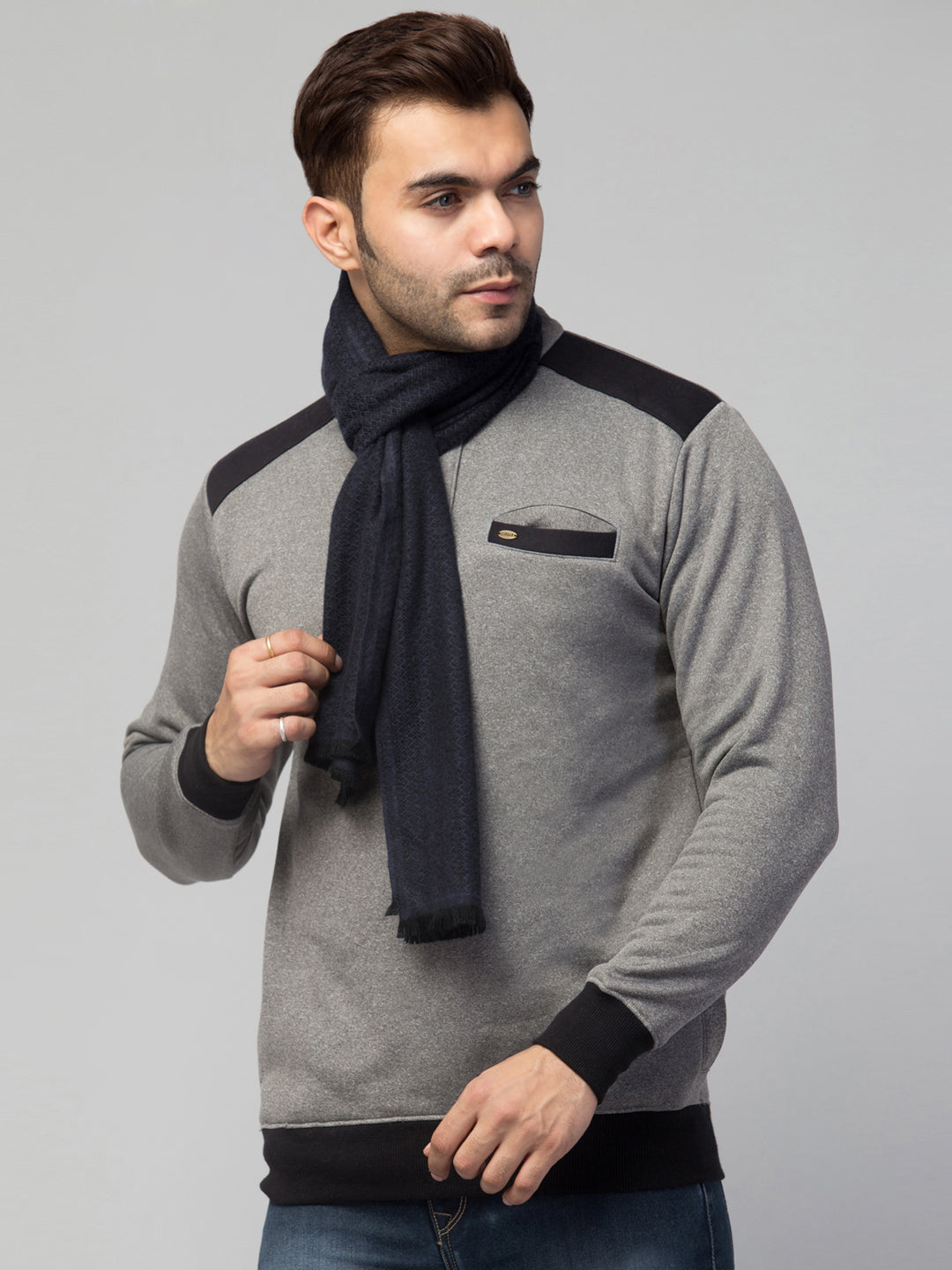 Men’s Warm Woollen Muffler for Winters - Blue