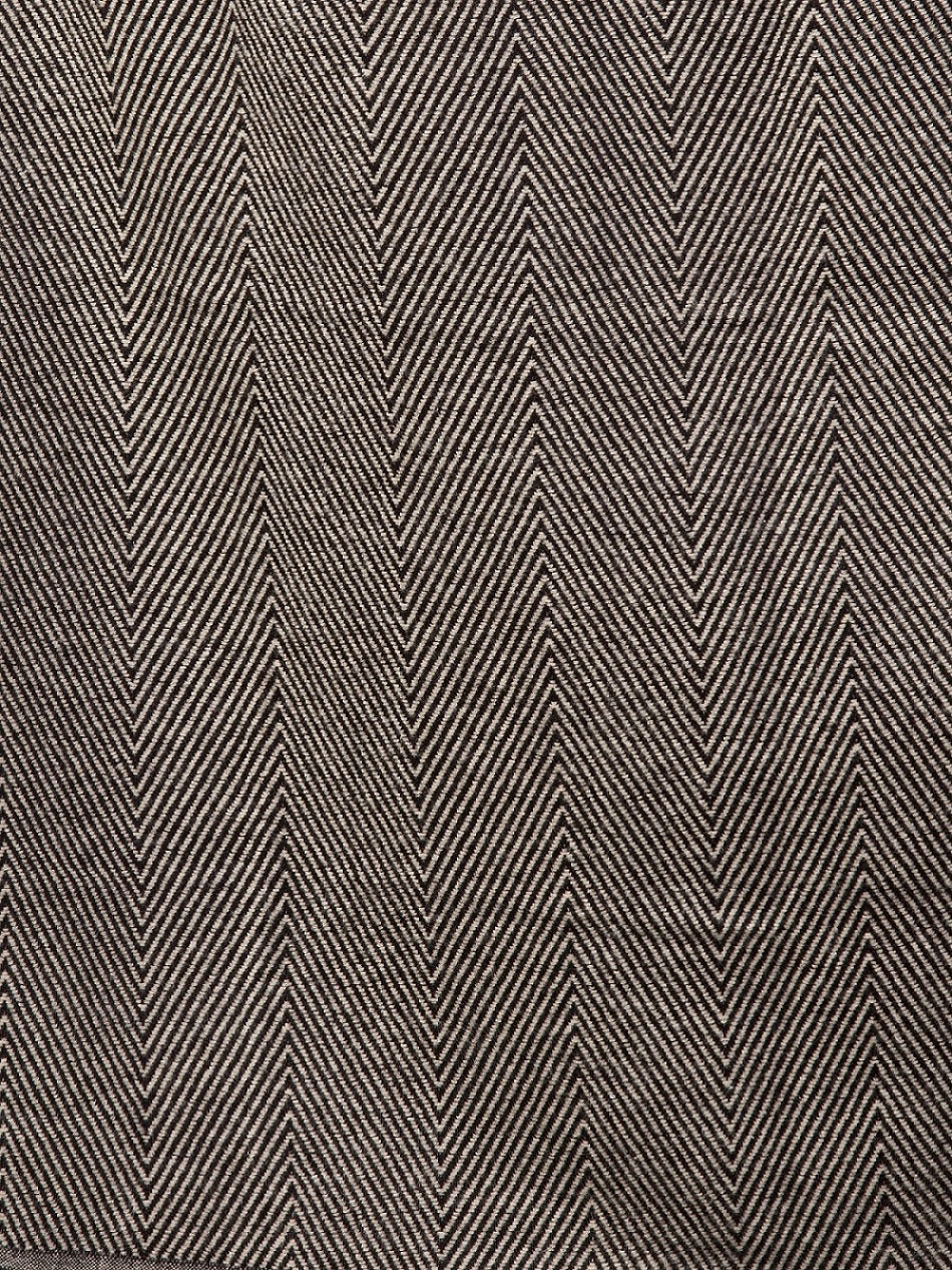 Tweedle Heringbone Design Super Soft Woolen Stole / Scarf for Men - Black (28 x 80 inches)