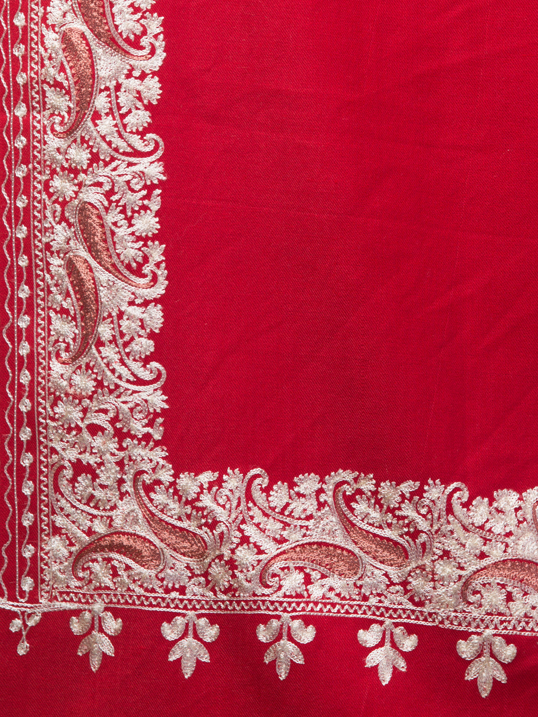 tweedle Kashmiri Aari Embroidery Shawl for Women - Maroon (40 x 80 inches)