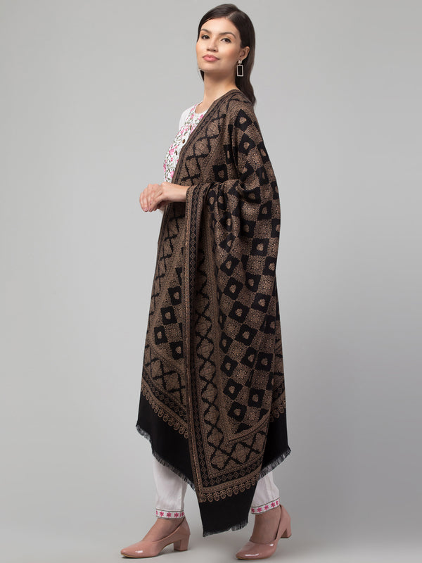 Fusion Design Woven Shawl - Black