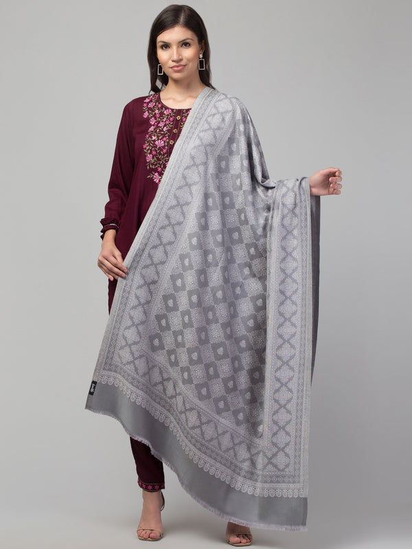 Fusion Design Woven Shawl - Grey