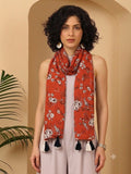 Pure cotton summer scarf orange