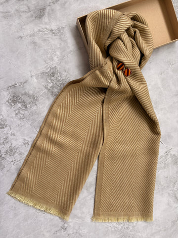 Tweedle Men's Geometric Pattern Soft Woolen Muffler / Scarf for Winter