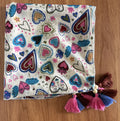 100% Pure cotton stole with tassels 