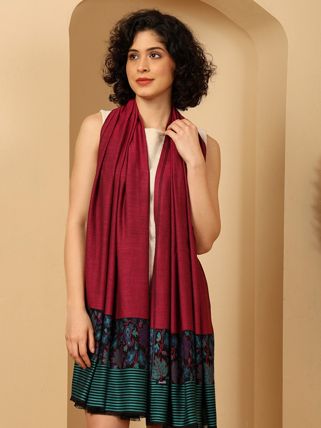 Tweedle Silky Soft Modal Stole for Women - Magenta